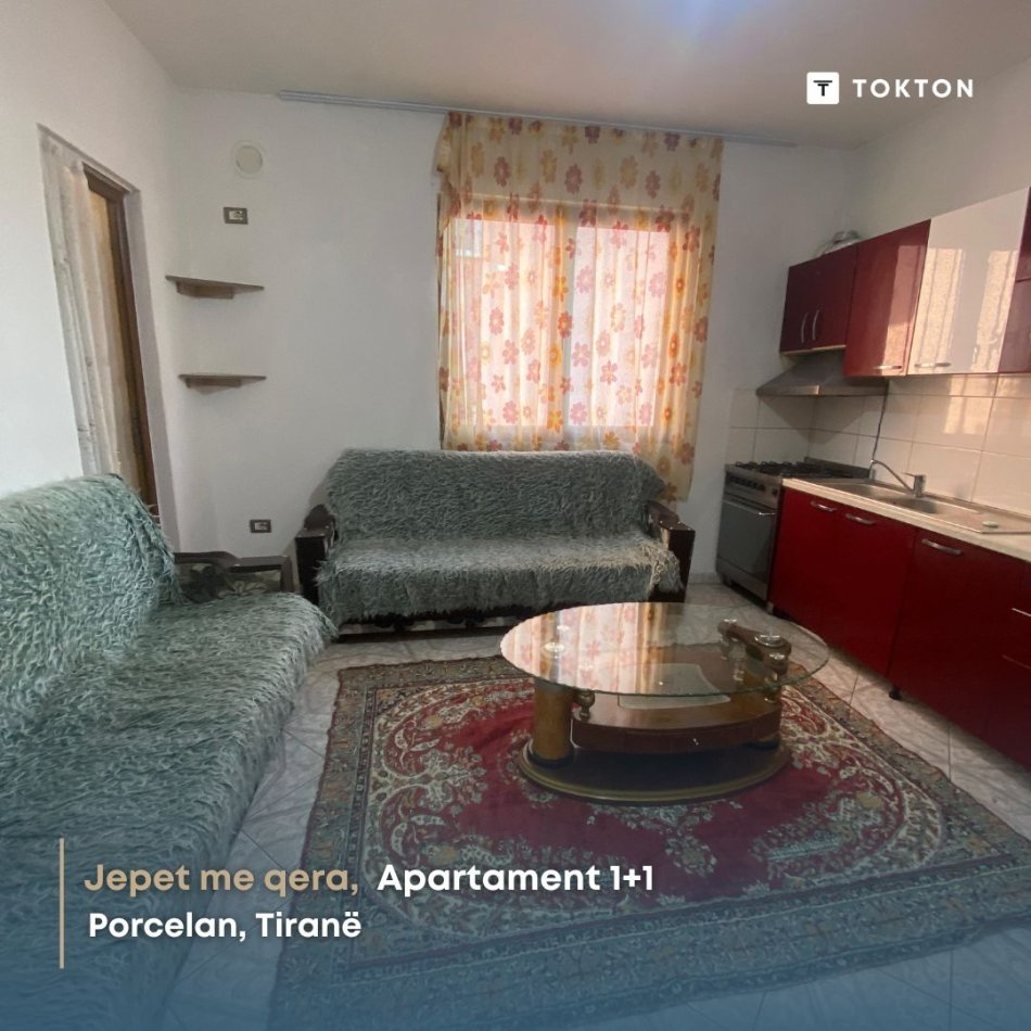 Tirane, jepet me qera apartament 1+1, , 60 m2 300 € (Porcelan)