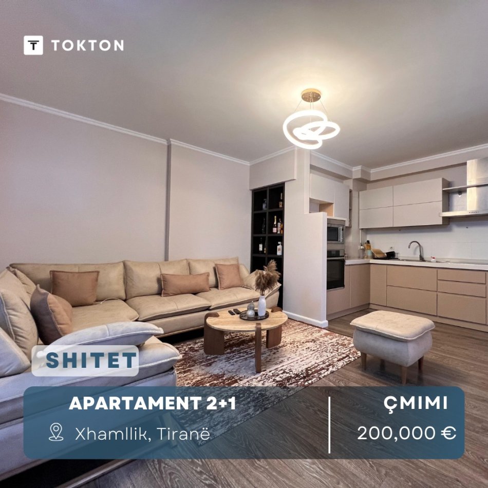 Tirane, shitet apartament 2+1, Kati 7, 94 m² 200,000 € (Xhamllik, Tiranë,TT 828)