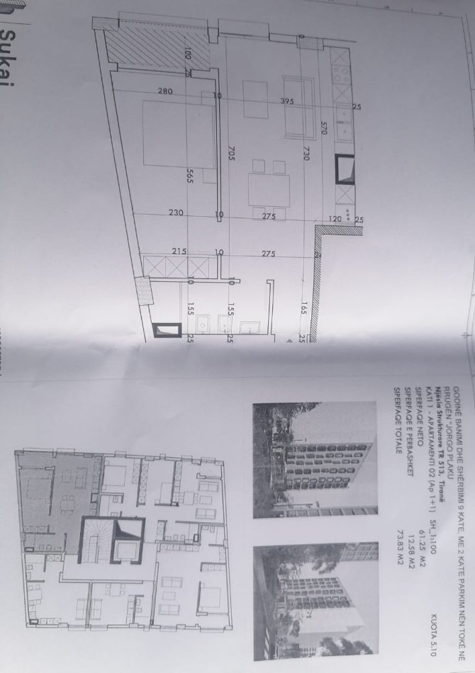 Tirane, shitet apartament 1+1, Kati 3, 77 m² 122,000 € (5 maj)