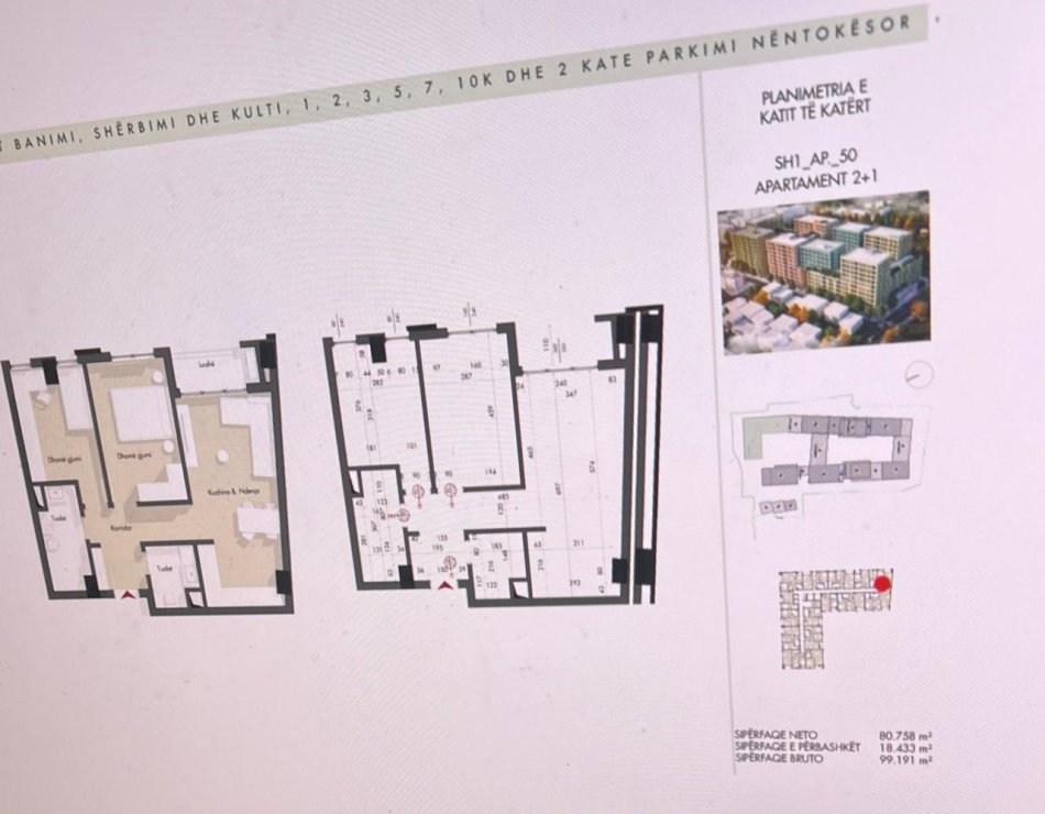 Tirane, shitet apartament 1+1, Kati 4, 75 m² 113,000 € 