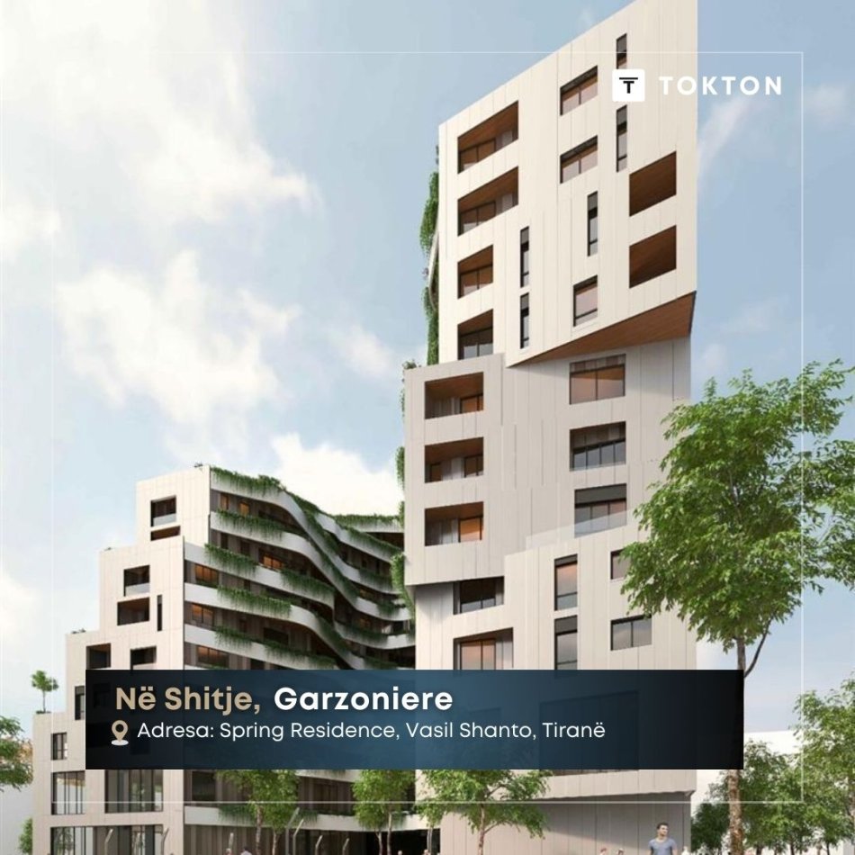 Tirane, shitet garsonier 1+1 Kati 8, 59 m² 120.000 € (Vasil Shanto)