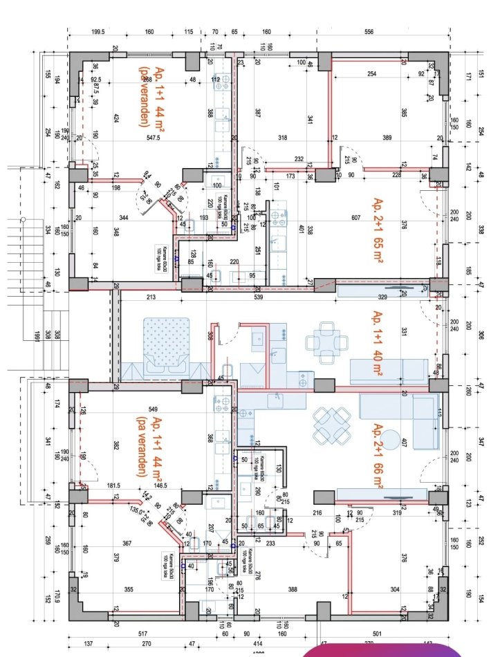 Golem, 5 Apartamente me tipologji te ndryshme per shitje 1500 Euro m2