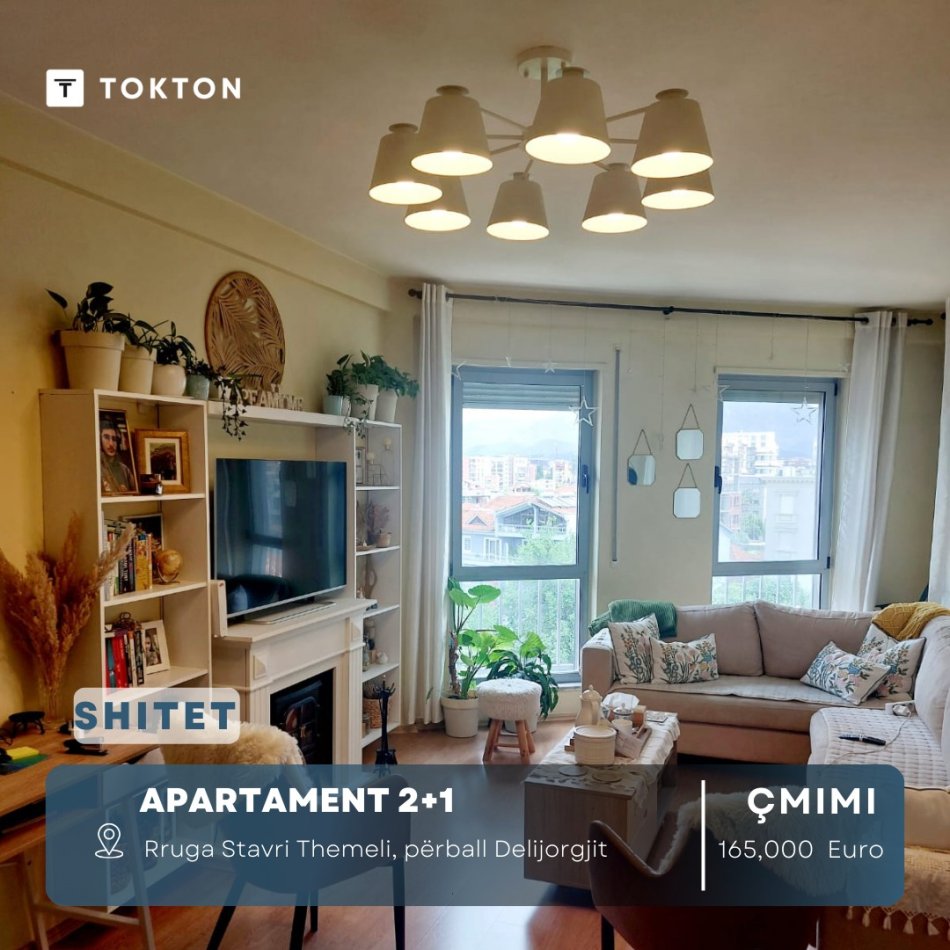 Tirane, shitet apartament 2+1 Kati 4, 95 m² 170.000 € (Delijorgji)