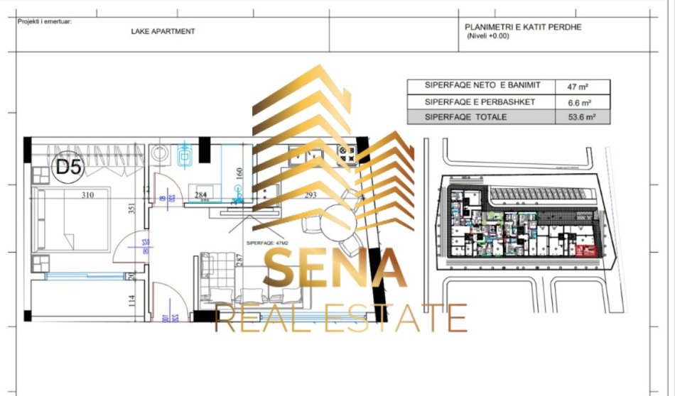 Tirane, shitet apartament 1+1+Ballkon Kati 0, 53 m² 89.000 € (Rruga Liqeni i Thate,)