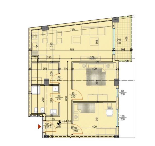 Tirane, shitet apartament 2+1+Ballkon Kati 6, 109 m² 141.700 € (Astir)