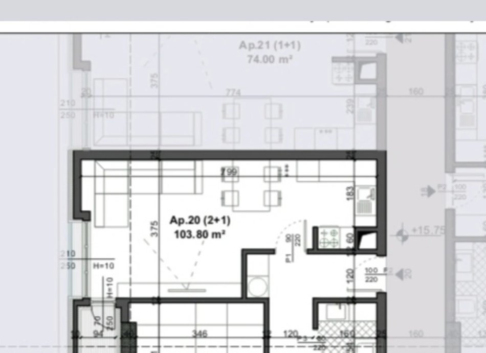 Tirane, jepet me qera apartament 2+1+Ballkon Kati 4, 104 m² 155.400 € (Rruga Ndre Mjeda)