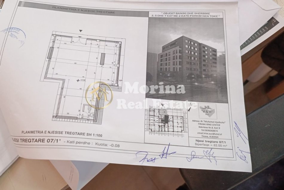Tirane, shitet dyqan Kati 1, 82 m² (Rruga Ali Demi) 188600 Euro m2