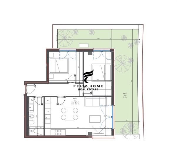 Vlore, shitet apartament 2+1 Kati 0, 87 m² 313.600 € (DHERMI)