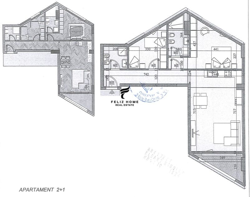 Tirane, shitet apartament 2+1 Kati 7, 120 m² 186.000 € (RRUGA DRITAN HOXHA)