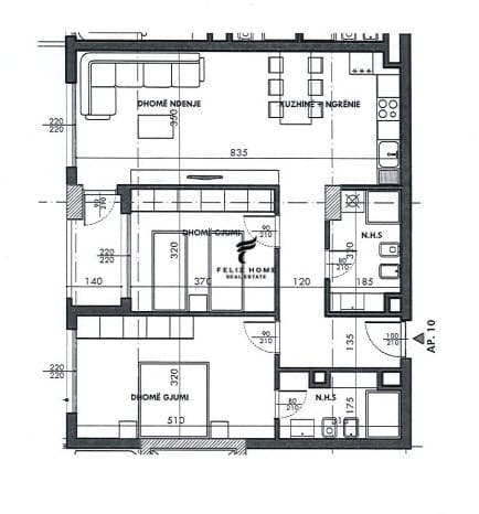 Tirane, shitet apartament 2+1 Kati 6, 108 m² 135.000 € (LAPRAKE)