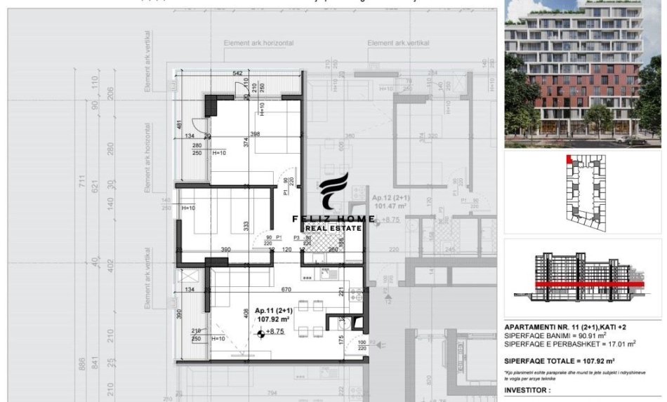 Tirane, shitet apartament 2+1+Ballkon Kati 2, 107 m² 140.000 € (ISH FUSHA AVIACIONIT)