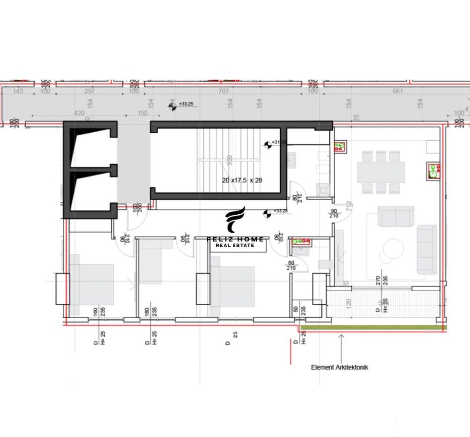 Tirane, shitet apartament 3+1 Kati 9, 140 m² 308.000 € (RRUGA E KAVAJES)