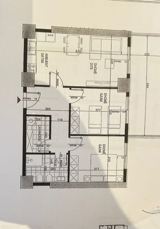 Tirane, shitet apartament 2+1 Kati 3, 117 m² 164.500 € (Fusha Aviacionit)