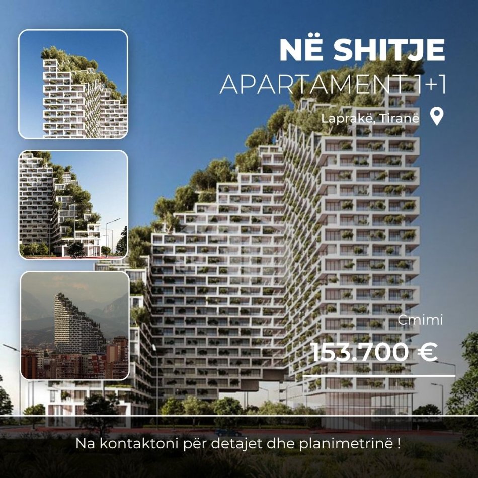 Tirane, shitet apartament 1+1 Kati 13, 83 m² 153.700 € (rruga dritan hoxh)