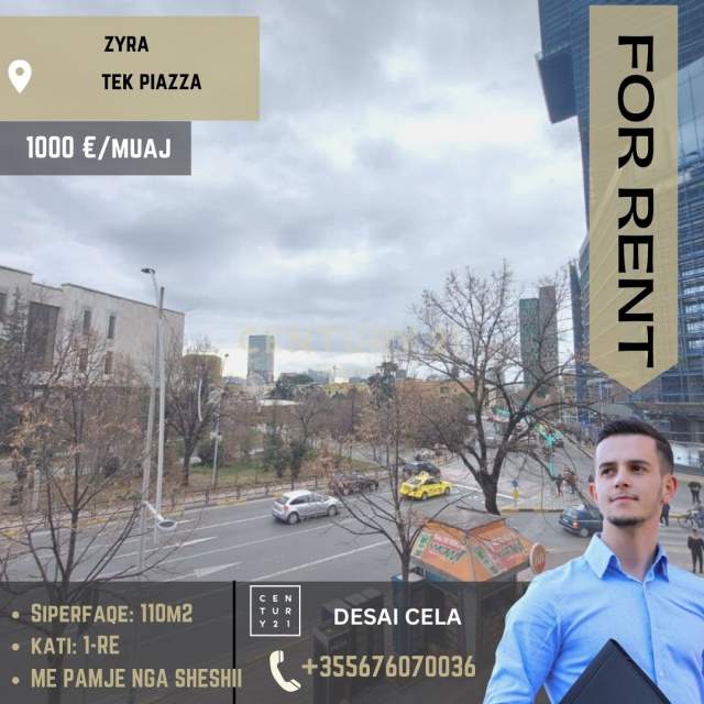 Tirane, jepet me qera zyre Kati 1, 110 m² 1.000 Euro (Sheshi Skenderbej)