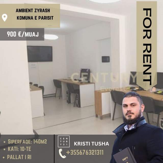 Tirane, jepet me qera ambjent biznesi 140 m² 900 Euro (Komuna e Parisit)