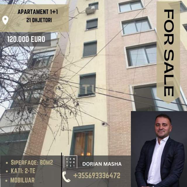 Tirane, shitet apartament 1+1+BLK Kati 2, 80 m² 120.000 Euro (21 Dhjetori)