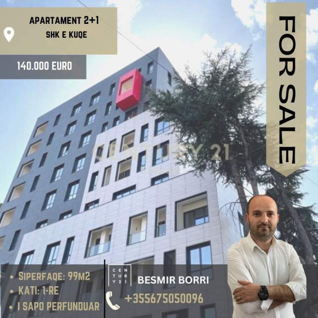Tirane, shitet apartament 2+1 Kati 1, 99 m² 140.000 Euro (Shkolla e Kuqe)