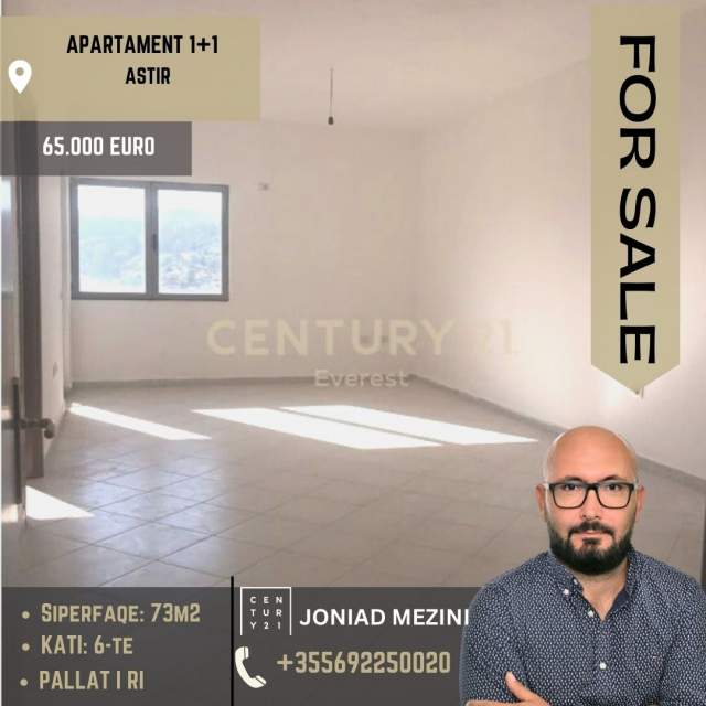 Tirane, shitet apartament 1+1+BLK Kati 6, 73 m² 65.000 Euro (Astir)