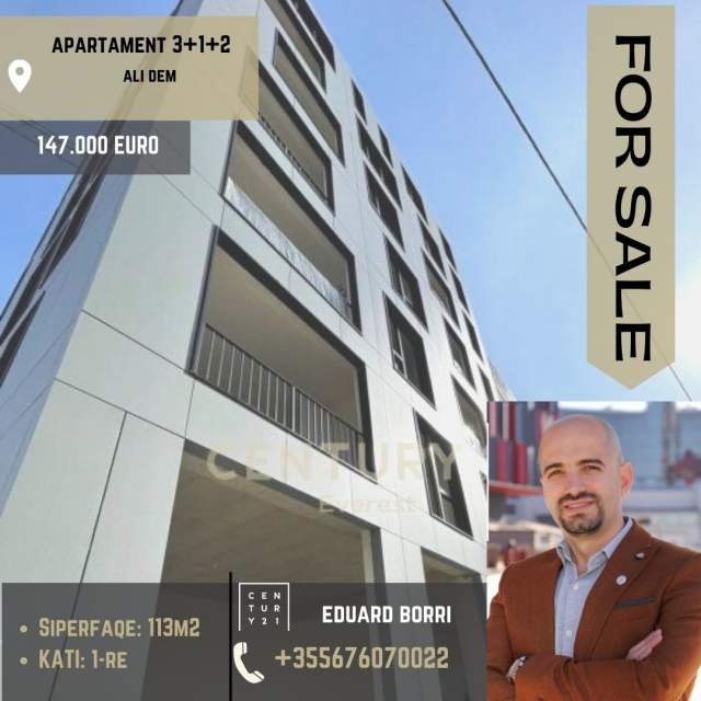 Tirane, shitet apartament 3+1+BLK Kati 1, 113 m² 147.000 Euro (Ali Dem)