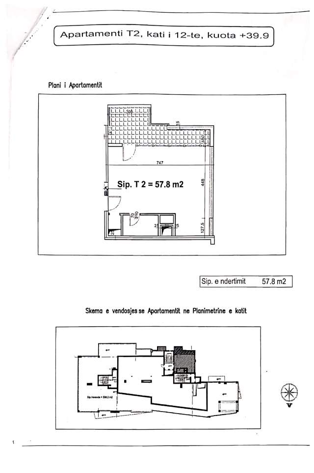 Tirane, jepet me qera zyre Kati 12, 58 m² 694 Euro (Ish Blloku)