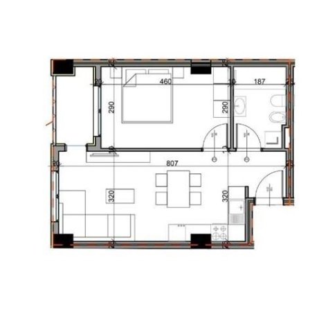 Tirane, shes apartament 1+1+Ballkon Kati 7, 63 m² 77.300 € (paskuqan)