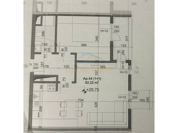 Tirane, shitet 1+1+Ballkon Kati 8, 82 m² 115.100 € (simon gjoni)