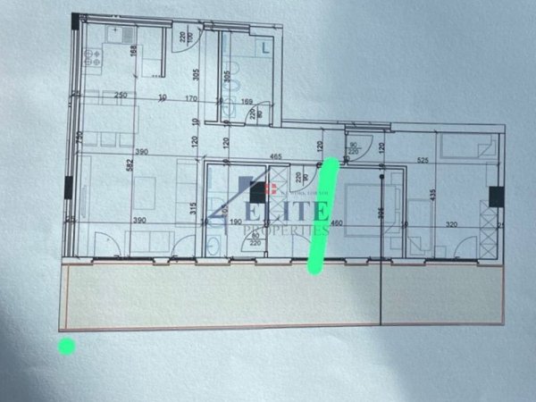 Tirane, shitet apartament 2+1+Ballkon Kati 9, 122 m² 177.000 € (Aura Kompleks)