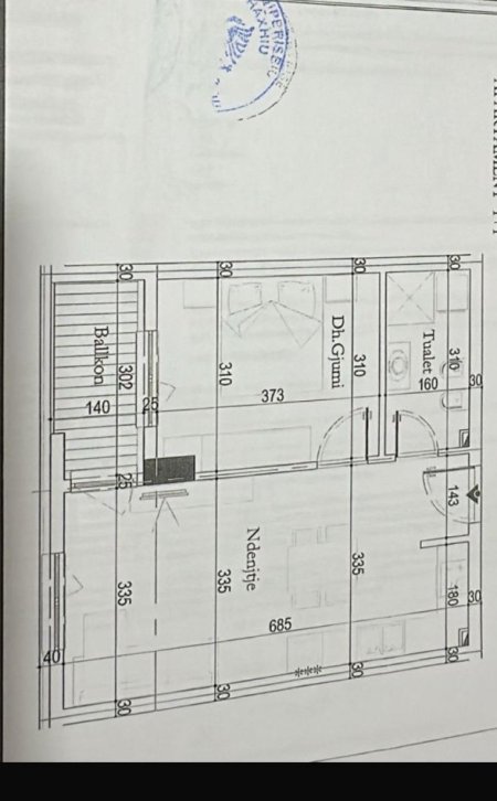 Tirane, shitet apartament 1+1 Kati 3, 60 m² 85.000 € (Laprake)