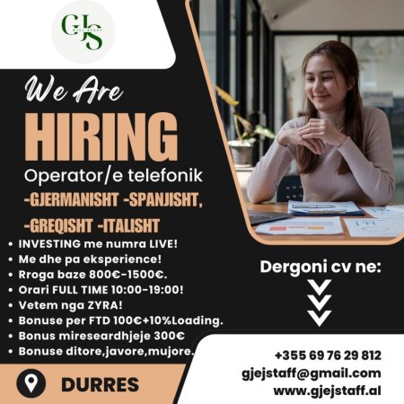 Tirane, njoftim Kerkoj Operator/e