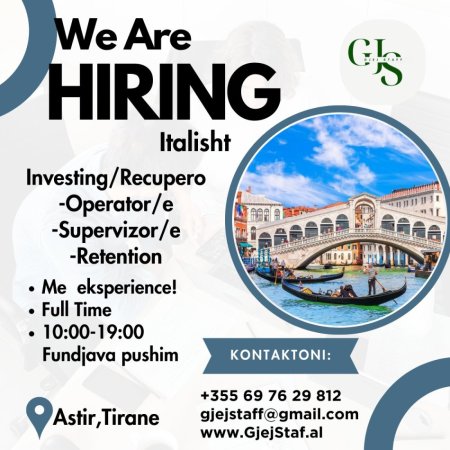 Tirane, njoftim Kerkoj Operator/e