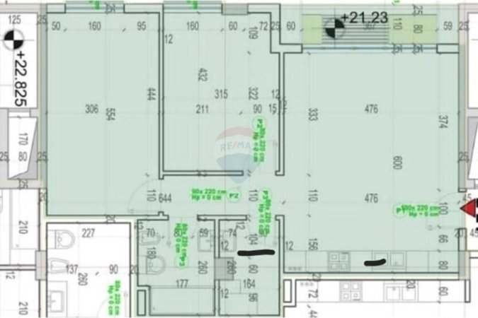 Tirane, shitet apartament 2+1 Kati 6, 101 m² 161.360 € (Rruga Xhanfize Keko)