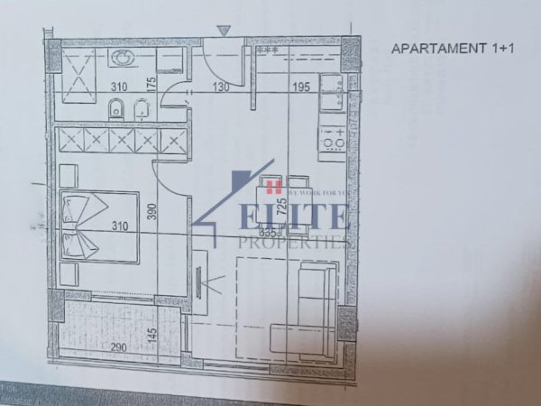 Tirane, shitet apartament 1+1+Ballkon Kati 3, 64 m² 76.560 € (Univers City)