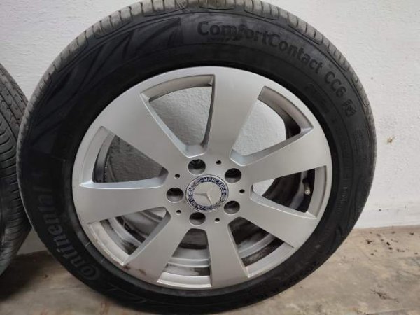 Tirane, Disqe alumini 16" + goma Continental 205x55x16 per Benz, 300 euro