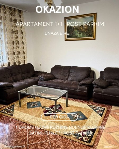 Tirane, jepet me qera apartament 1+1 Kati 1, 58 m² 350 € 