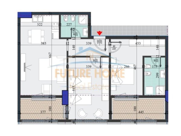 Shitet – Apartament 2+1 Colonnade Building, Rruga Dritan Hoxha – 213,500 €