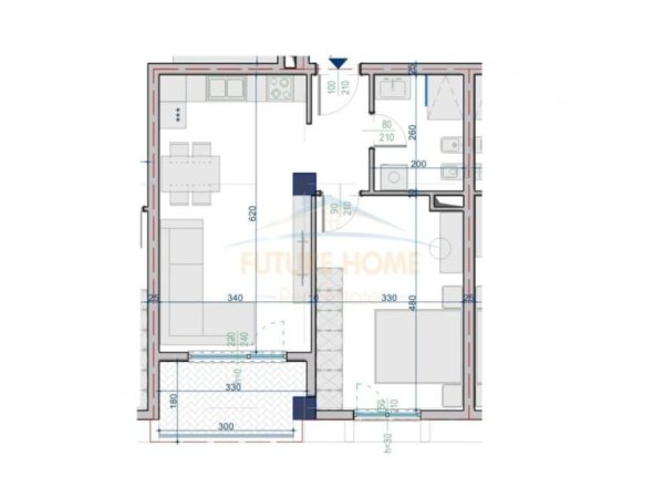 Shitet, Apartament 1+1, Paskuqan, Tiranë.