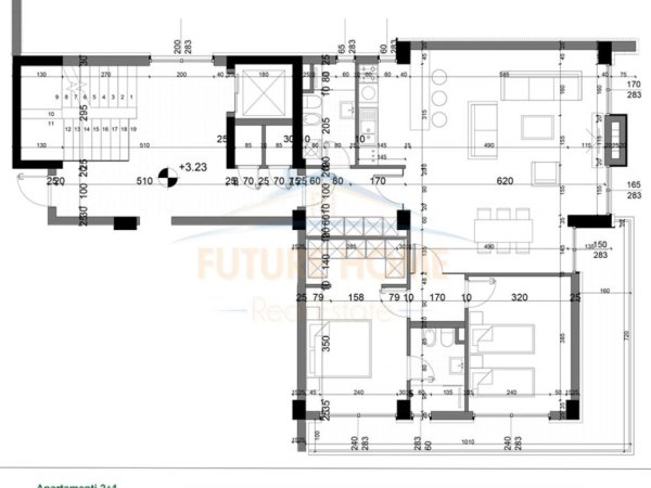Shitet, Apartament 2+1+2+ 2 Poste Parkimi, Tulipan Residence, Mjull Bathore