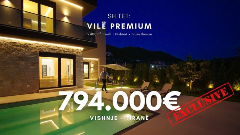 Shitet: Vilë Premium në Vishnje (794.000€) | 2400m² Truall | Pishinë + Guesthouse + E Re e Pabanuar!