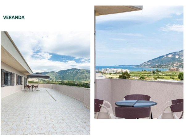 SHITET: Penthouse Perfekt Ne ORIKUM Qender📍 (15 min nga Green Coast 🌊) 3+1+2wc+Verande Gjigande S: 250m2 🌟 198,800€