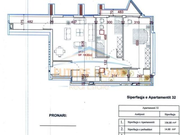 Tirane, shes apartament 2+1+BLK Kati 7, 121 m² 146.000 Euro (Rruga e Barrikadave)