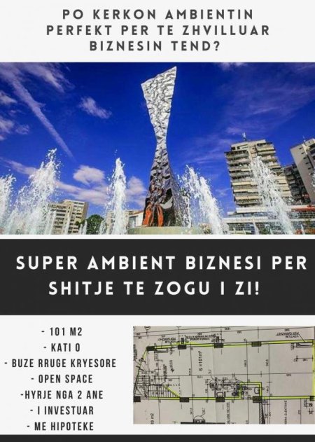 Tirane, shes dyqan Kati 0, 101 m² 330.000 Euro (ZOGU I ZI)