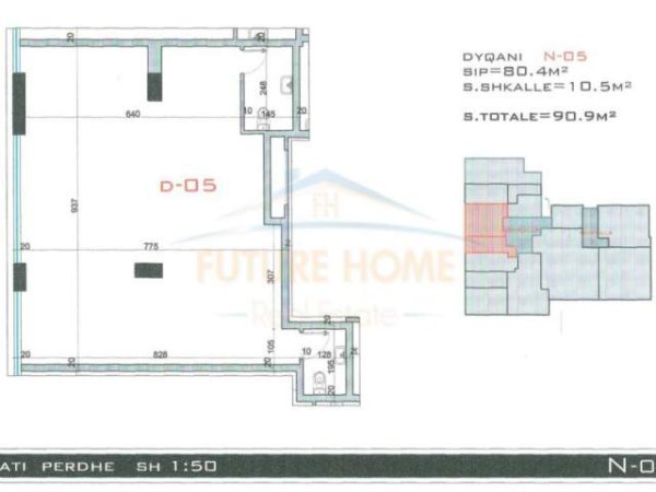 Tirane, shes ambjent biznesi Kati 0, 80 m² 160.800 Euro (Unaza e Re)