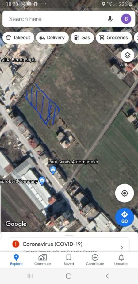 Tirane, shes toke bujqesore 1.700 m² 145.000 Euro (Prush)