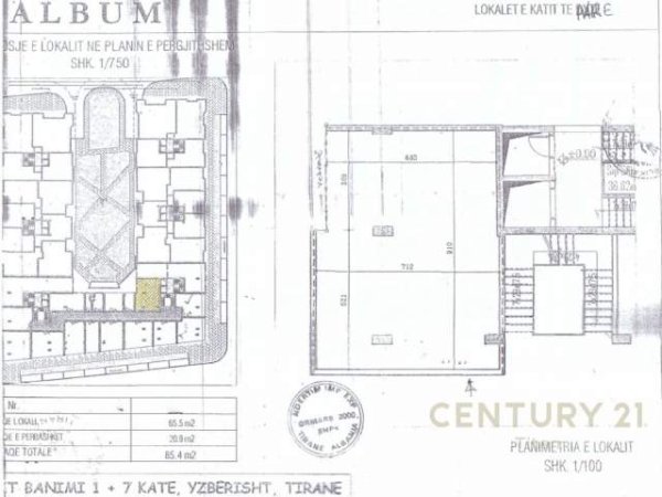 Tirane, shitet ambjent biznesi Kati 2, 85 m² 57.000 Euro