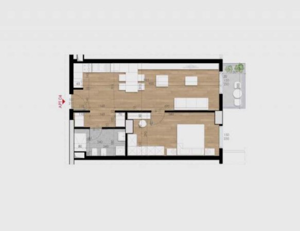 Tirane, shes apartament 1+1+BLK Kati 2, 78 m² 110.000 Euro (turdiu)
