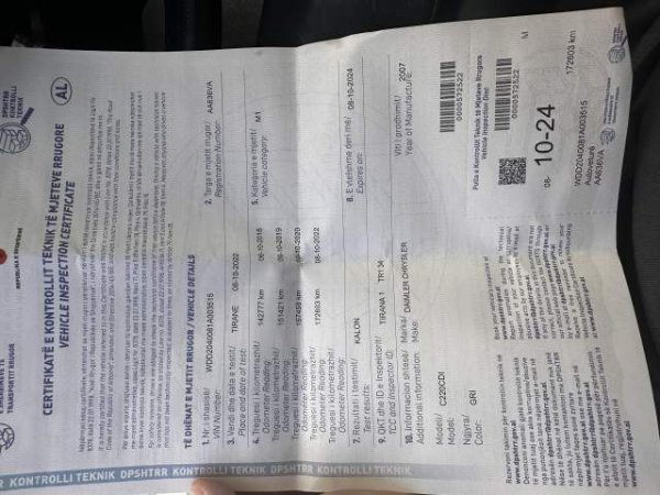 Tirane, shes makine Mercedes-Benz C Class Viti 2008, 6,900 Euro