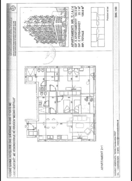 Tirane, shitet apartament 3+1 Kati 5, 86 m² 137.600 Euro (Medar Shtylla)