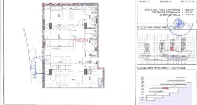 Tirane, shitet apartament 2+1 Kati 5, 131 m² 134.930  (Kodra e Diellit)