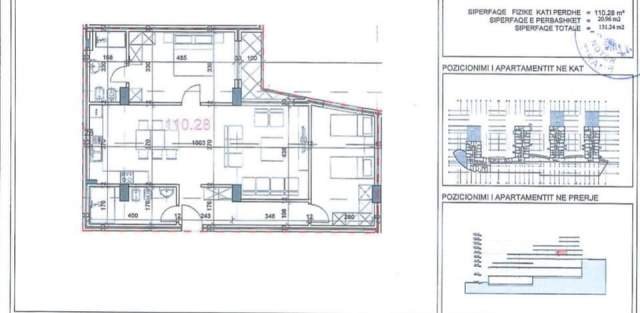 Tirane, shitet apartament 2+1 Kati 5, 131 m² 134.930  (Kodra e Diellit)